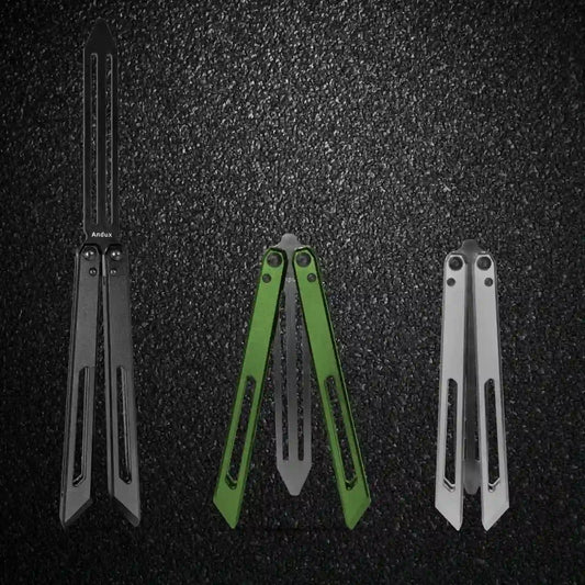 Andux Balisong Butterfly Knife CNC Effective Bushing System 6063 Aluminum Lock Free CNC8