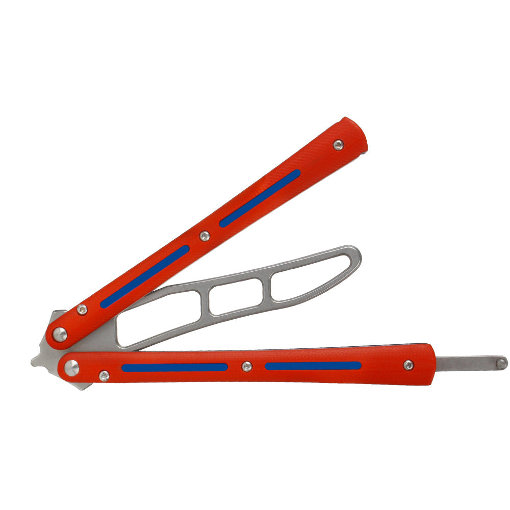 Andux Balisong with Replacement Screws Red CS/HDD45