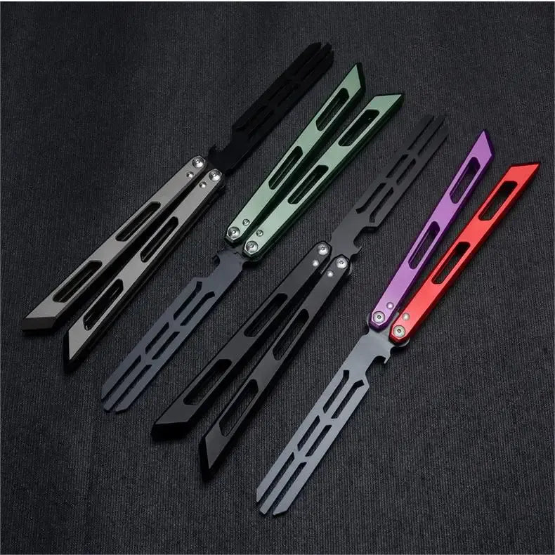 Andux Balisong Butterfly Knife CNC Effective Bushing System Training