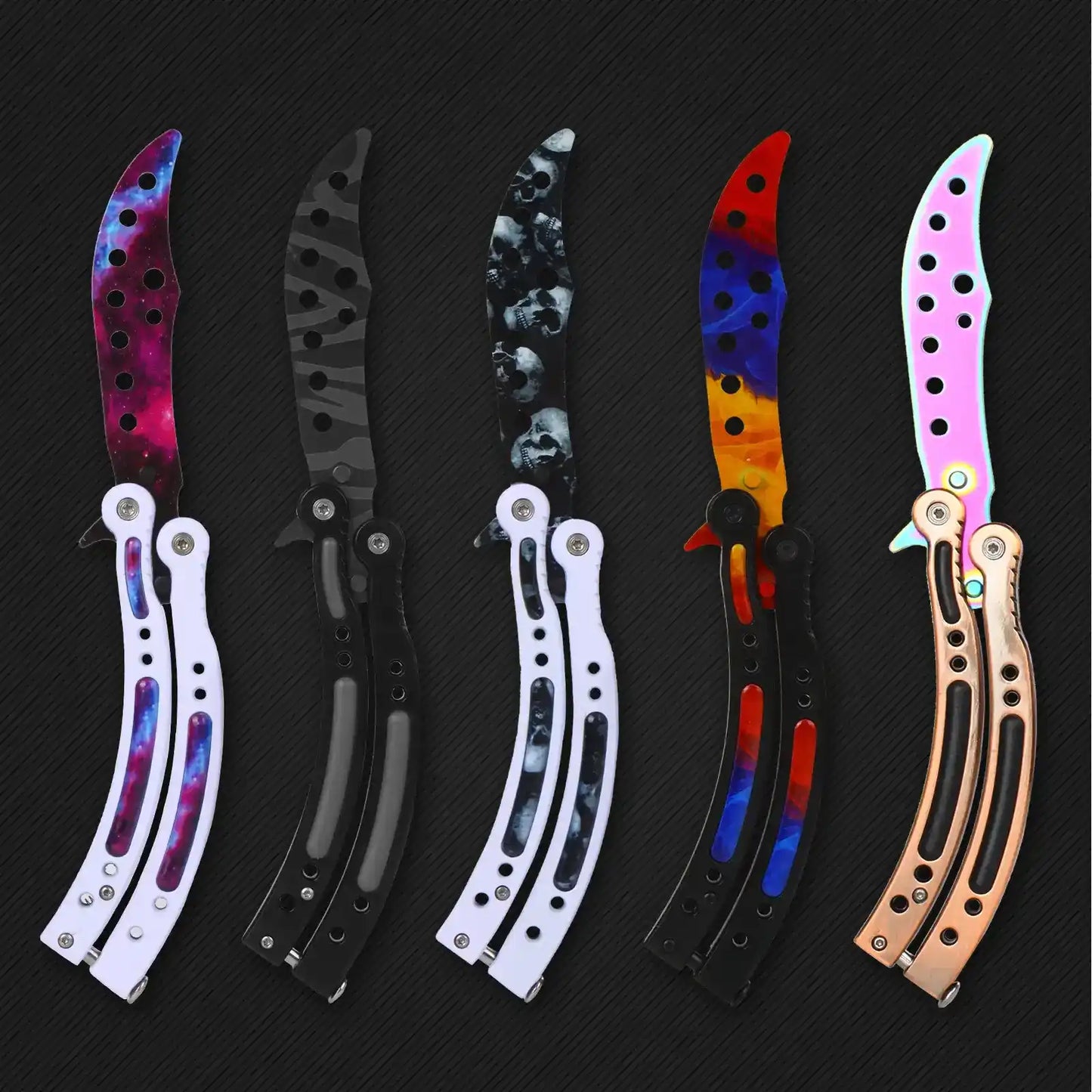 Andux Balisong Foldable Trainer CSGO Curved Flip Trick Tool CS/HDD14