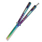 Andux Comb Balisong Butterfly Knife Stainless Steel Outdoor Knives (Colorful) HDD41