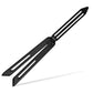 Andux Balisong Butterfly Knife CNC Effective Bushing System Training Tool Aluminum Lock Free (Black) CNC81
