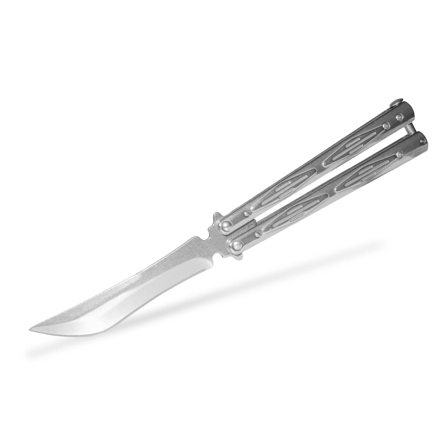 Andux Balisong Knife Real Blade Wooden Handle Flip Tools CS/KRD