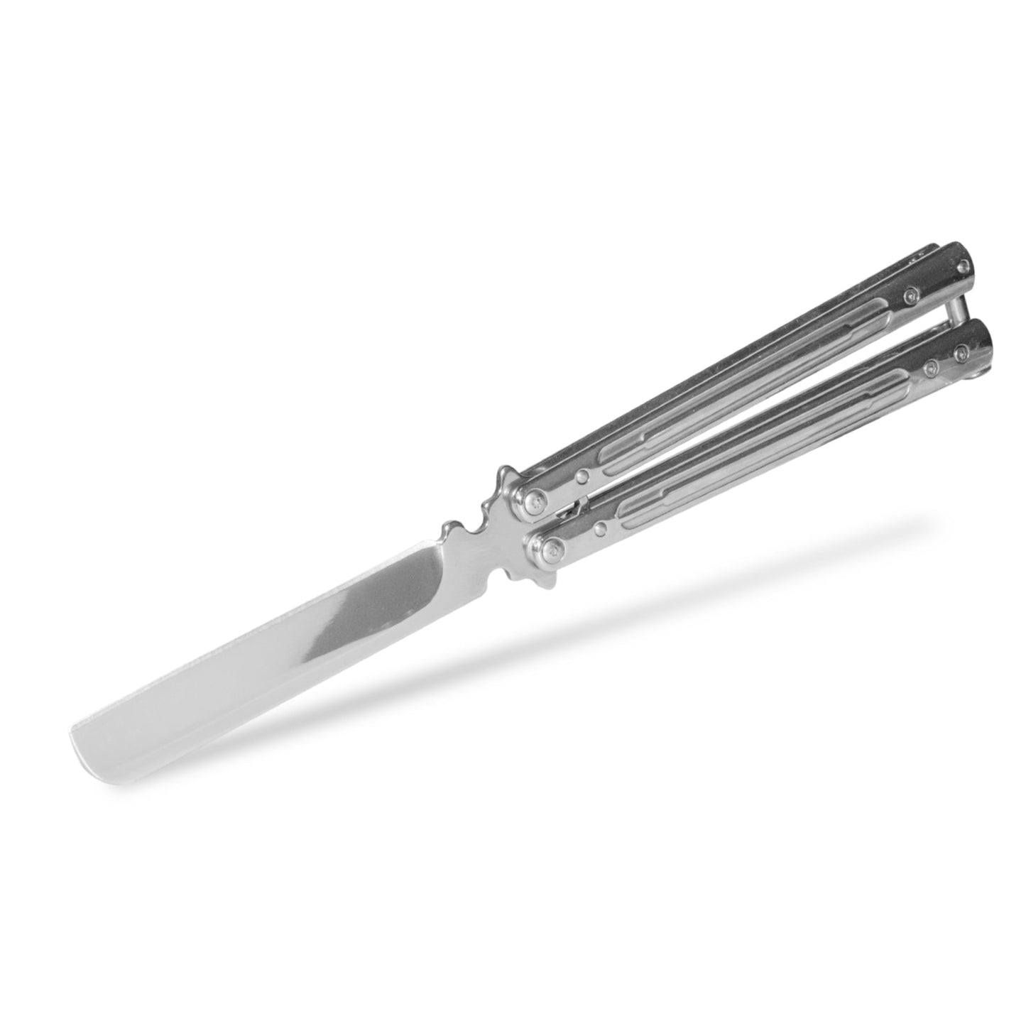 Andux Balisong Knife Real Blade Wooden Handle Flip Tools CS/KRD