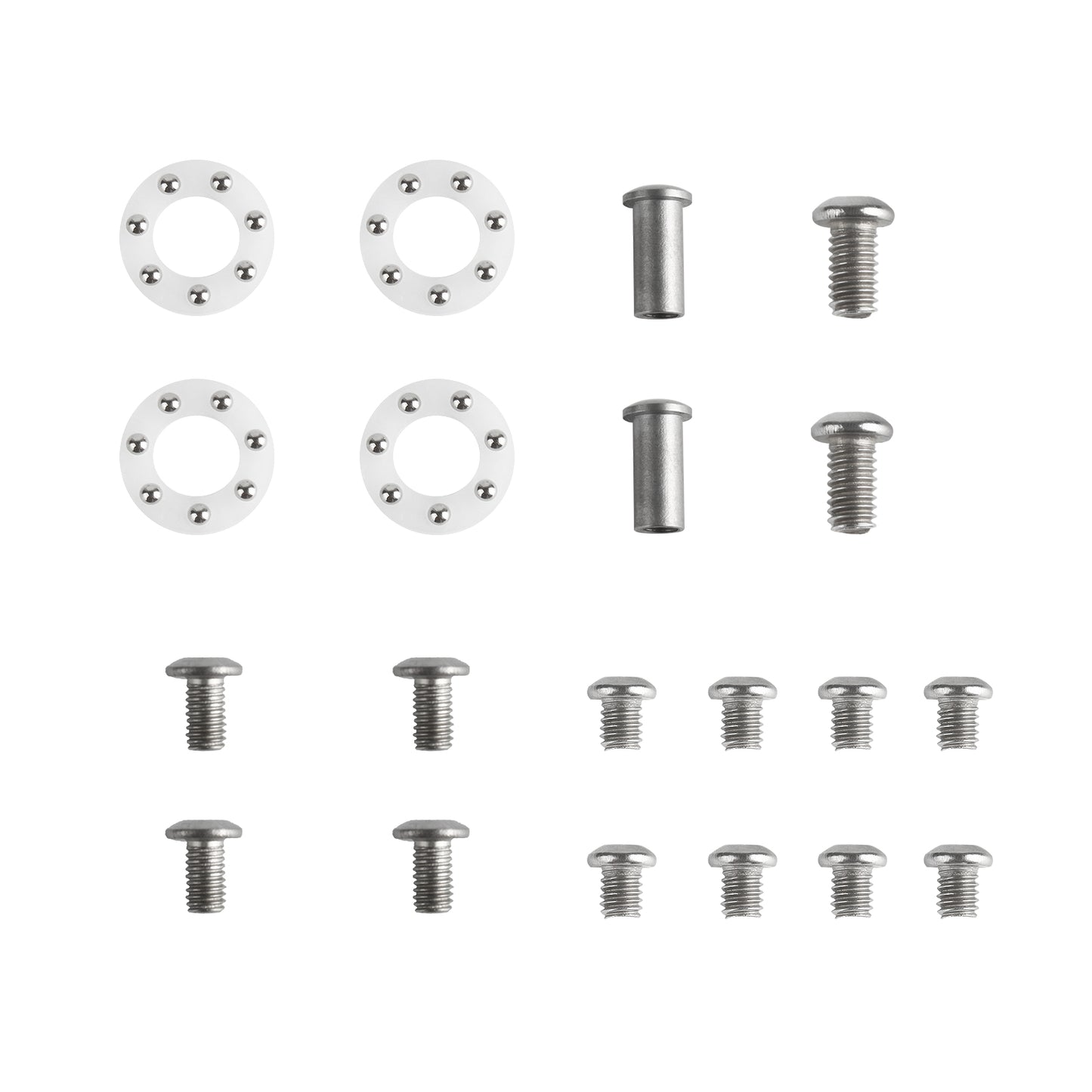Andux Balisong Accessories Set Including 4 Gasket/Bearings 2 Bolts and 14 Screws for CS/HDD45
