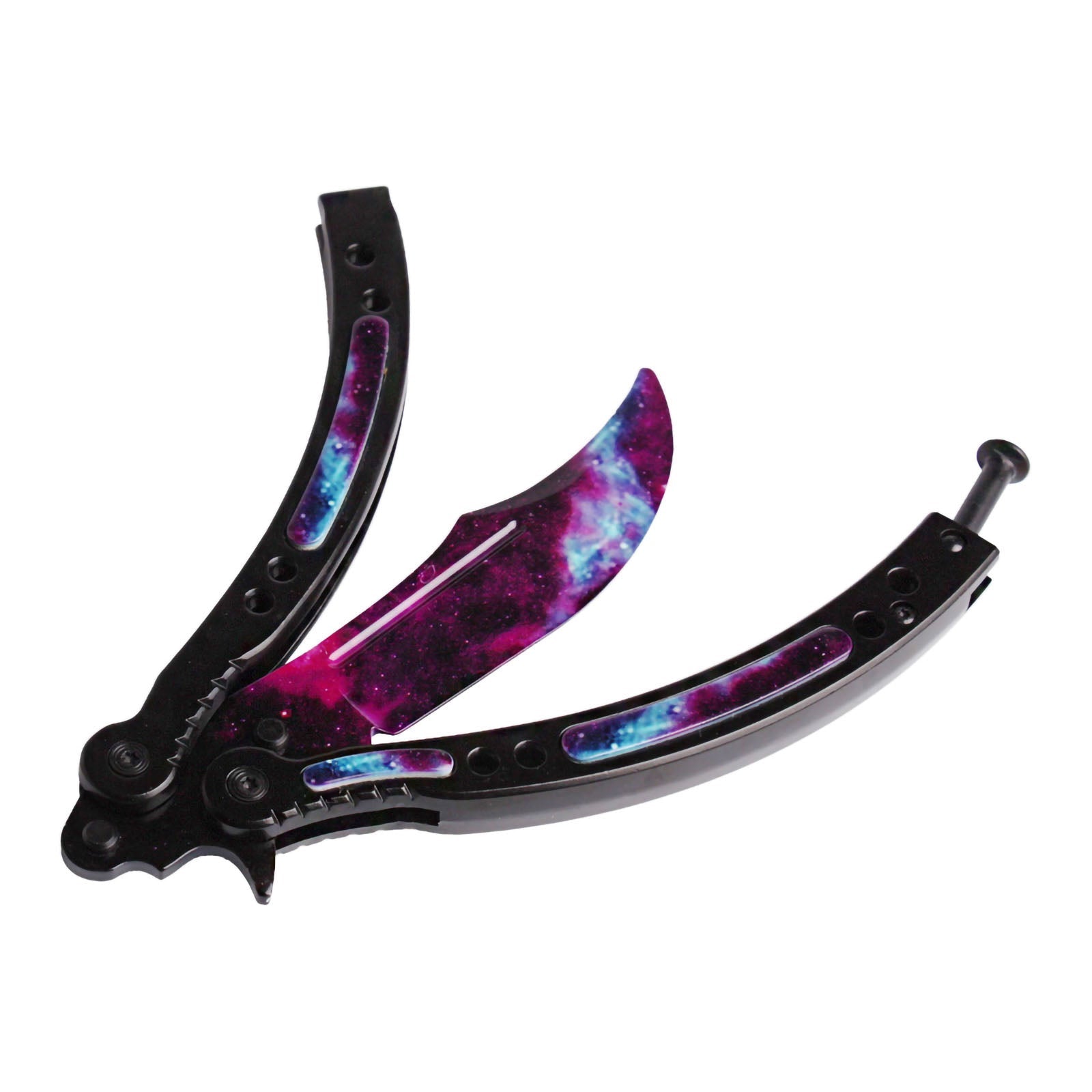 Andux Balisong Practice Trainer Curved Blade CS/HDD13 (Purple)(ONLY Available in EU Countries)