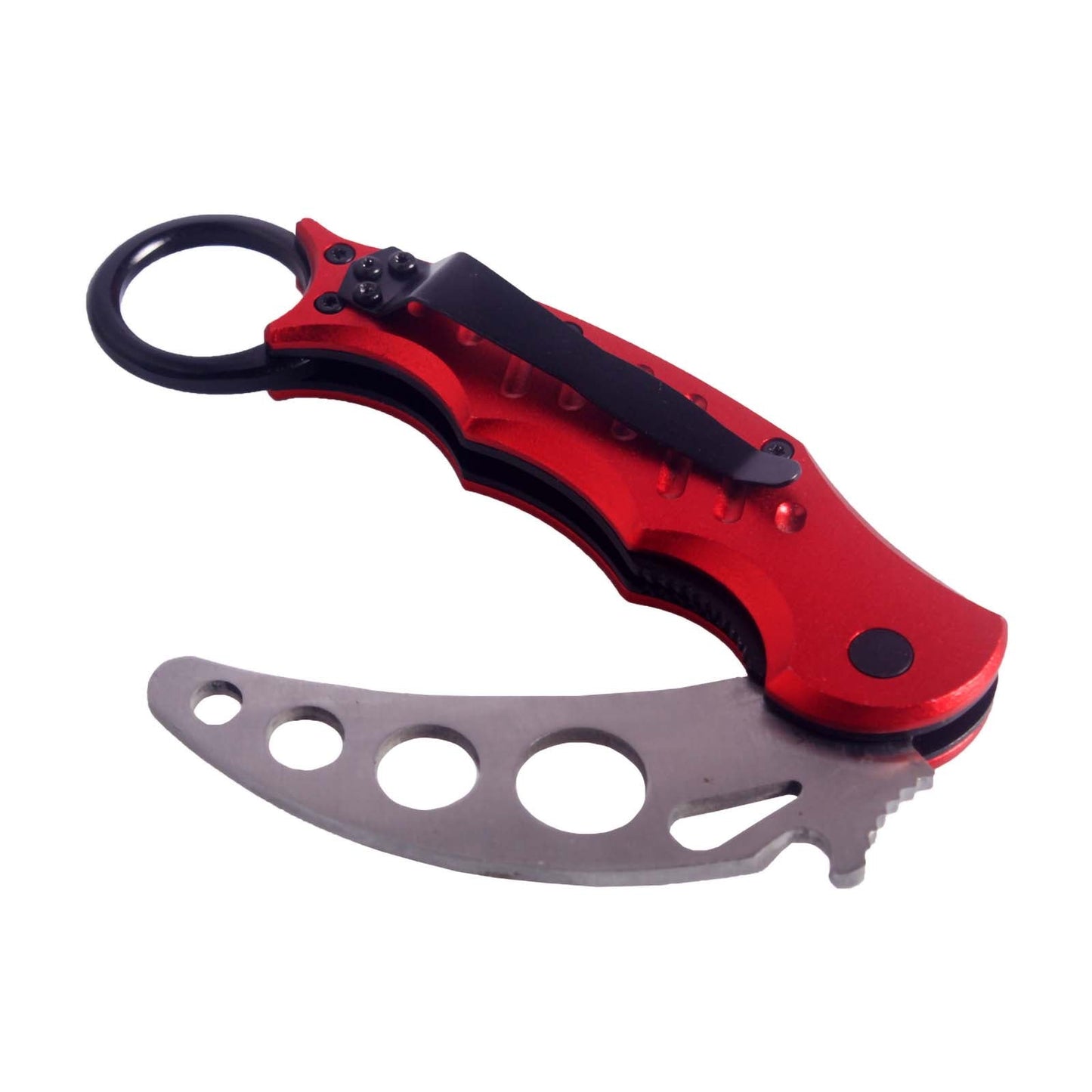 Andux Claw Knife Karambit Trainer Foldable Knife CS/WD01 (Red)