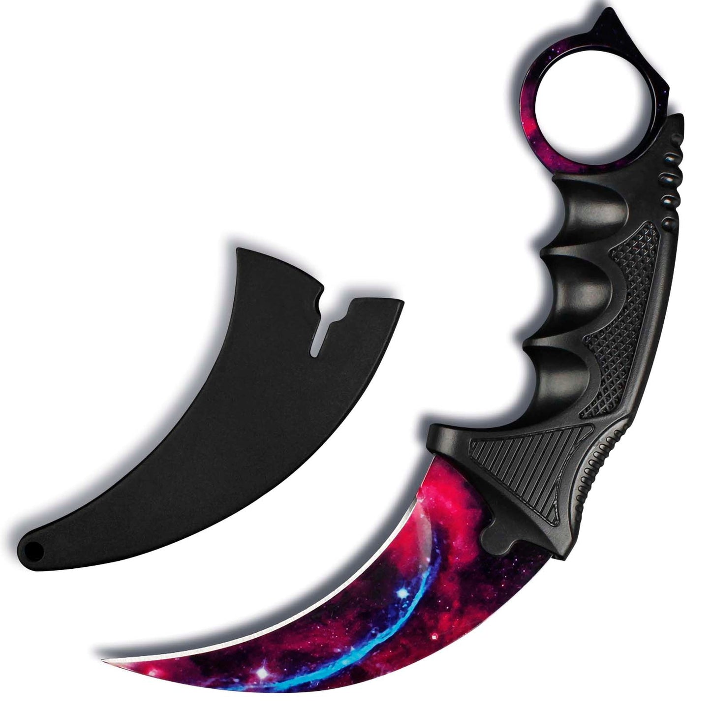 Andux Karambit Knife Tool with Cord CS/ZD-01 Purple+Red (ONLY Available in the United States)