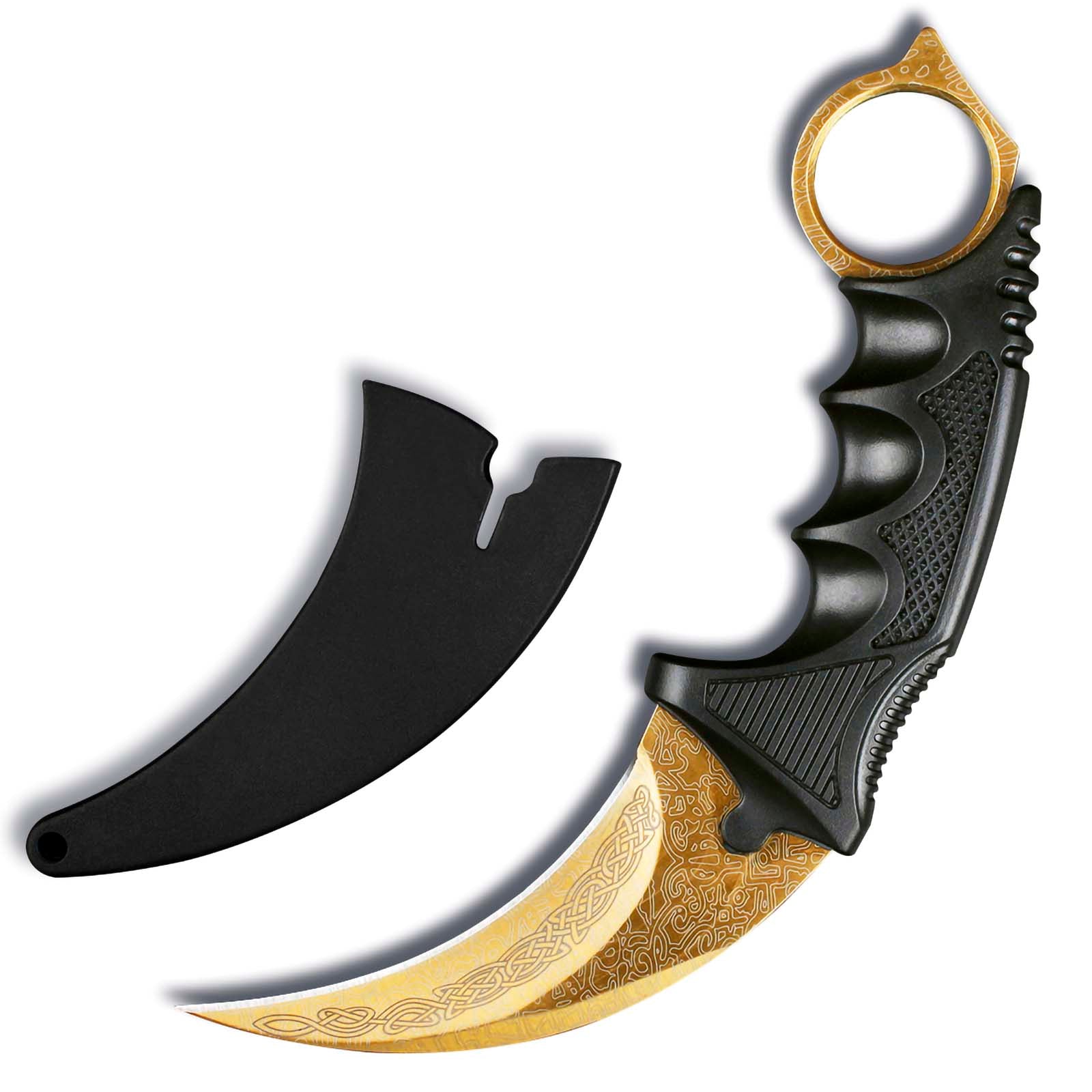 Andux Karambit Knife Tool CS/ZD-01 Golden (ONLY Available in the United States)